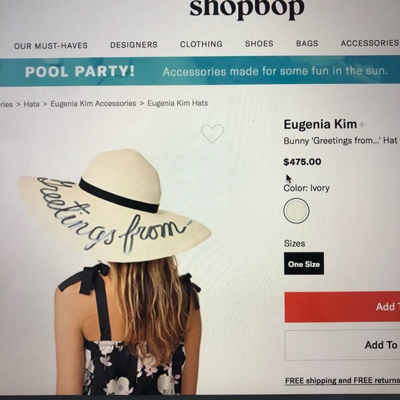 Handmade oversize hat. “Greetings from” NWT - Picture 5 of 5